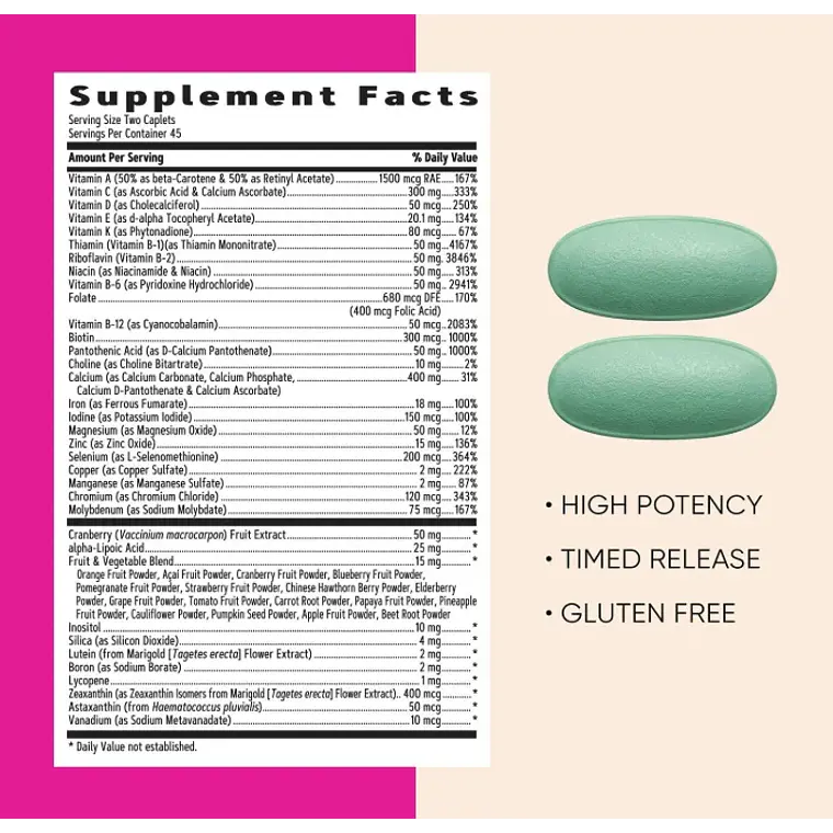 Multivitamin Ultra Mega 90 Caplets GNC 2