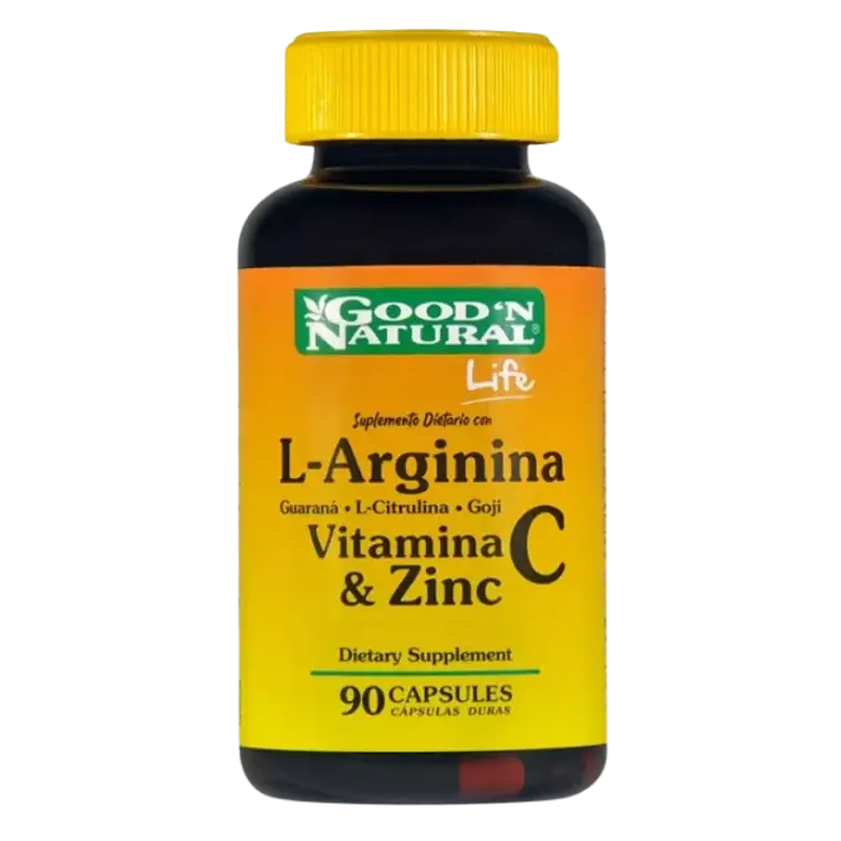 L Arginina Vitamina C y Zinc 90 Cápsulas Good´N Natural 1