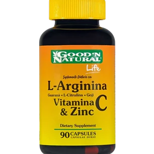 L Arginina Vitamina C y Zinc 90 Cápsulas Good´N Natural