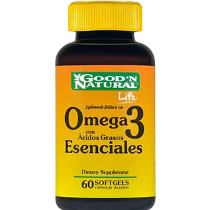 Omega 3 Acidos Grasos Esenciales 60 Softgels Good´N Natural