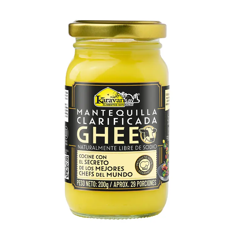 Mantequilla Clarificada Ghee Sin sal Karavanzay 200 gramos 1