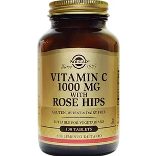 Vitamina C 1000mg with Rose Hips Solgar 100 Tabletas