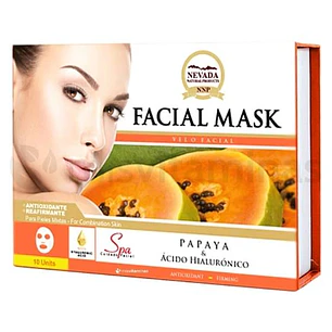 Mascarilla Facial Papaya Caja 10 Unidades Nevada