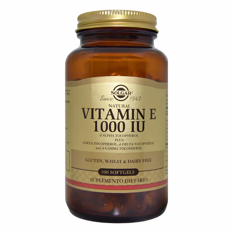 Vitamin E 1000 IU 100 Softgels Solgar 1