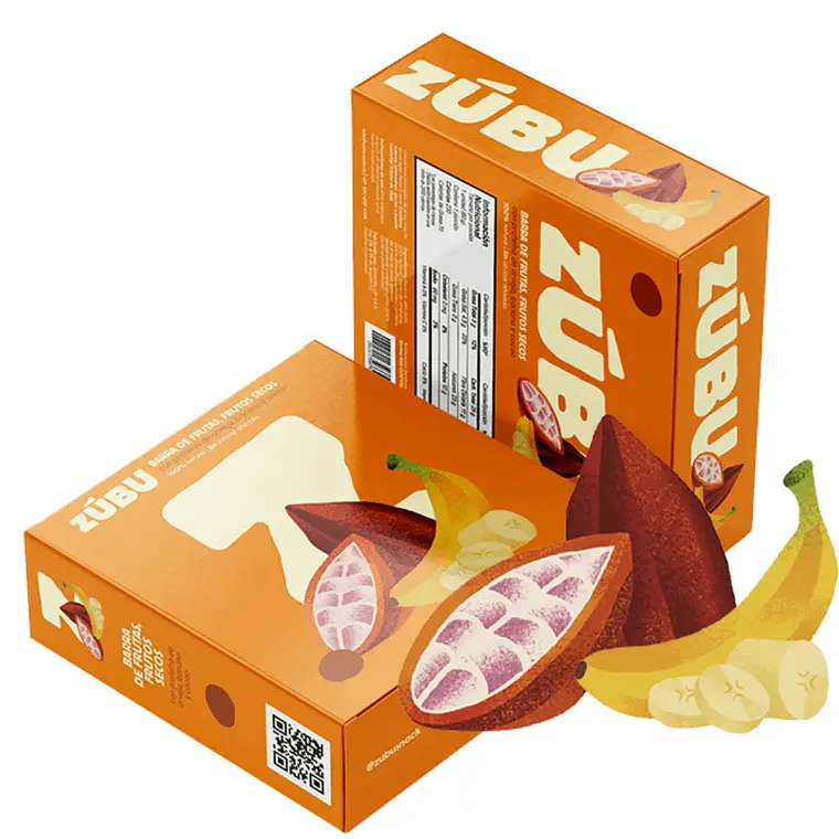 Barra Con Proteína de Arveja Banano y Cacao Caja por 12 Unidades Zúbu 1
