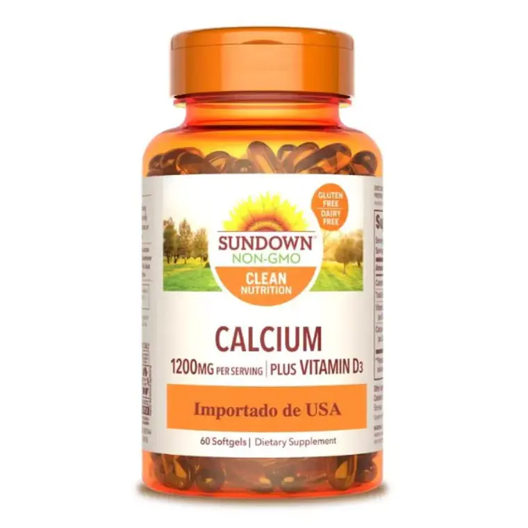 Calcio 1200 MG con Vitamina D3 60 Softgels Sundown 1
