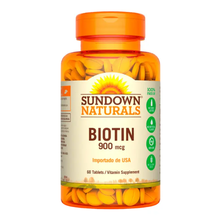 Biotin 900 mcg 60 Tabletas Sundown 1