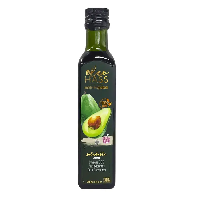 Aceite de Aguacate Extra Virgen con Ajo Oleo Hass 250 ml 1