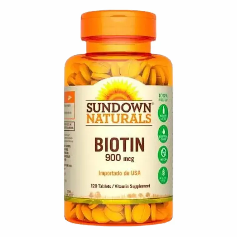 Biotin 900 mcg 120 Tabletas Sundown 1