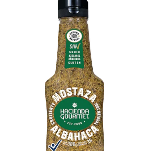 Mostaza con Albahaca 380 gr Hacienda Gourmet