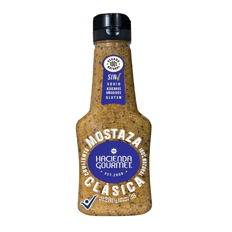 Mostaza Clásica 380 gr Hacienda Gourmet 1