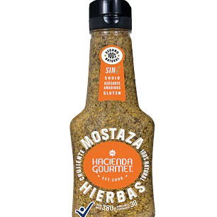 Mostaza Hierbas 380 gr Hacienda Gourmet