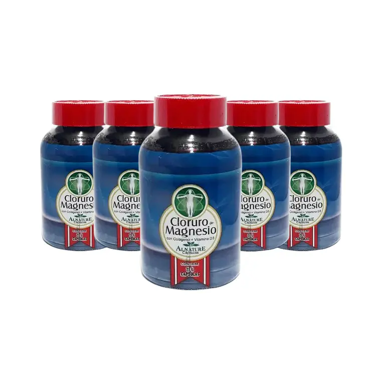 Combo Cloruro de Magnesio con Colageno y Vitamina D3 por 5 Unidades 1