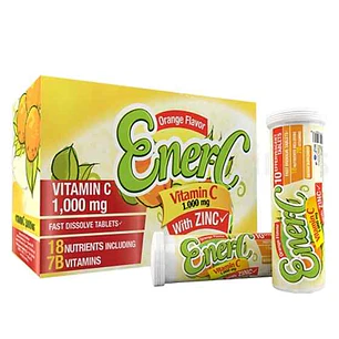 EnerC Vitamina C 1000 mg Healthy America 10 tabletas efervescentes