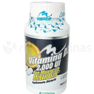 Vitamina D3 2000 IU con Magnesio 60 Cáps Mineralin