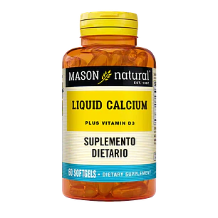 Liquid Calcium with Vitamina D3 60 Softgels Mason Natural