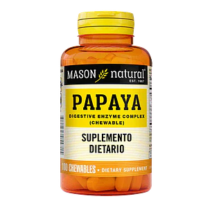 Papaya Enzimas Digestivas Mason Natural 100 tabletas Masticables