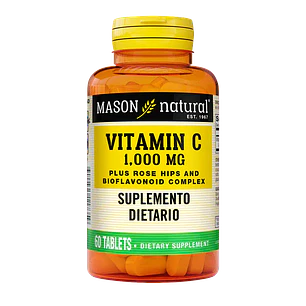 Vitamina C 1000 mg Rose Hips 60 Tabletas Mason Natural