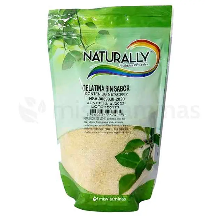 Gelatina Sin Sabor 200 gramos Naturally 1