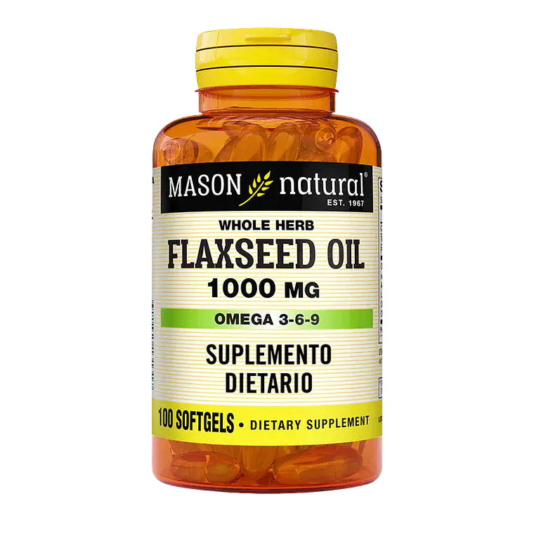 Flaxseed Oil 1000 mg 100 Softgels Mason Natural 1