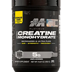 Creatina Platinum Muscletech 400 gramos 80 servicios