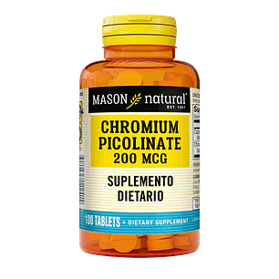 Chromium Picolinate 200 mcg Mason Natural 100 Tabletas