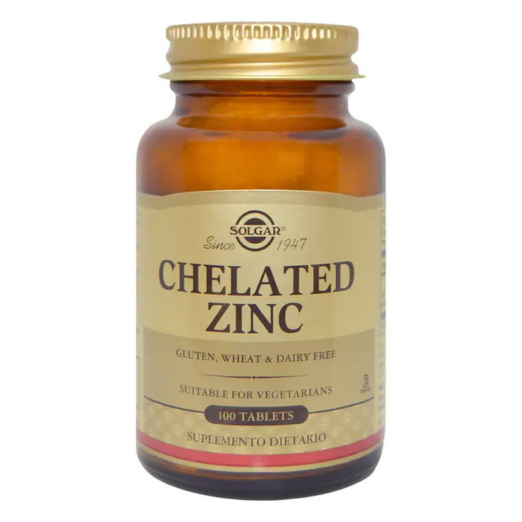 Chelated Zinc 100 Tabletas Solgar 1