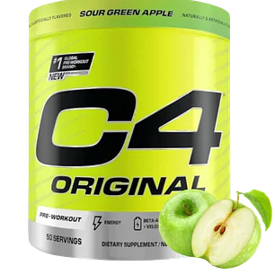 C4 Original 50 servicios Pre Workout Manzana Verde