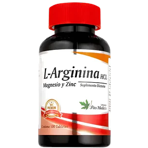 L Arginina HCL Magnesio y Zinc 100 Tabletas Fito Medic