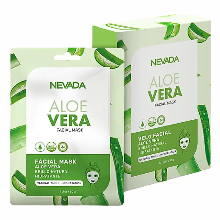 Mascarilla Facial Aloe Vera 10 Unidades Nevada 1