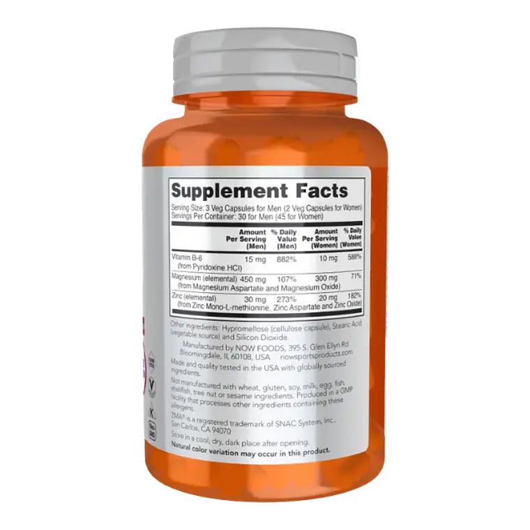 ZMA 90 Capsulas veganas Now Spots 2