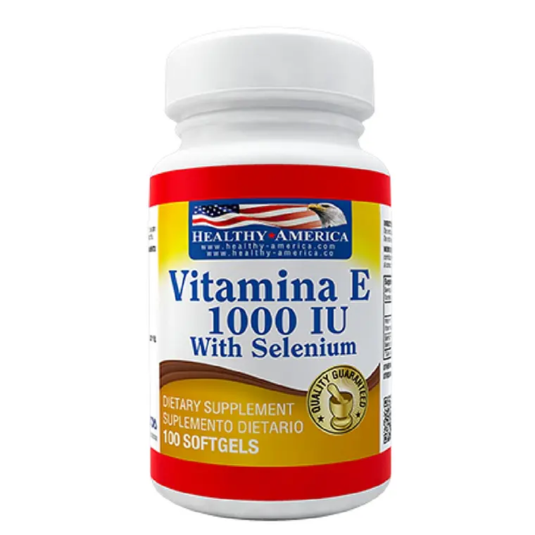 Vitamina E 1000IU with Selenium 100 softgels Healthy America 1