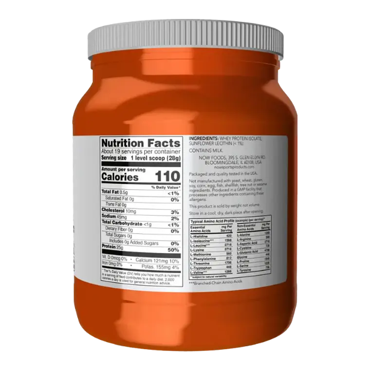 Whey Protein Isolated 1.2 libras Now Sports Sin Sabor 2