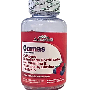 Gomas de Colageno Hidrolizado Biotina y Selenio 60 gomas