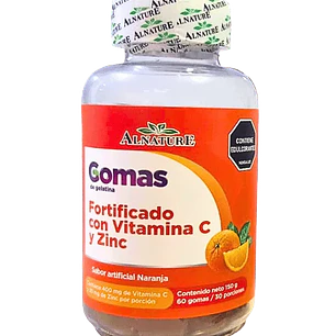 Gomas de vitamina C con Zinc 60 gomas Alnature