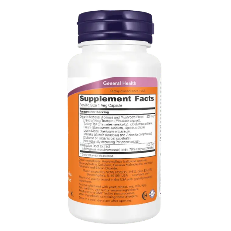Mushroom Immune Renew 90 Cápsulas Now 2