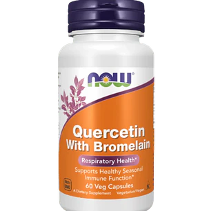 Quercetina con Bromelina NOW 60 Cápsulas