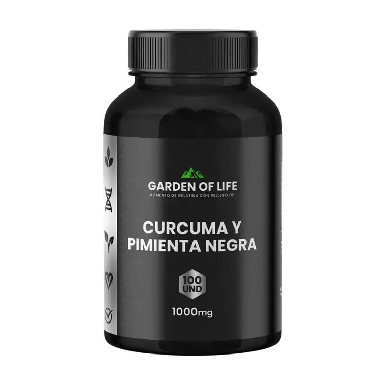 Curcuma y Pimienta Negra 100 softgel 1000 mg Garden Of Life 1