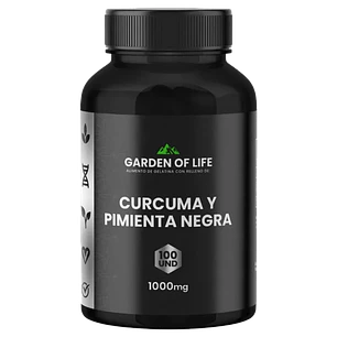 Curcuma y Pimienta Negra 100 softgel 1000 mg Garden Of Life