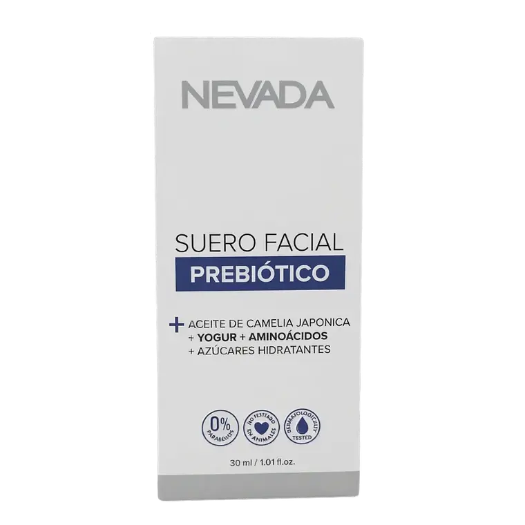 Suero Facial Prebiótico + Aceite de Camelia Japonica+ Yogurt + Aminoácidos + Azucares Hidratantes 30 ml Nevada 1