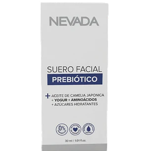 Suero Facial Prebiótico + Aceite de Camelia Japonica+ Yogurt + Aminoácidos + Azucares Hidratantes 30 ml Nevada