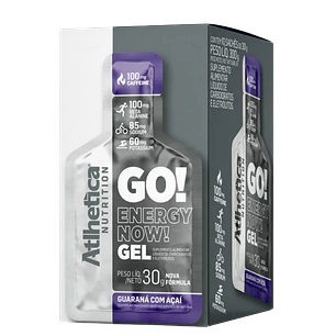 Gel Energético GO! Energy Now Guarana con asaí Caja de 30gr Athletica Nutrition