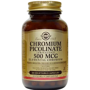 Chromium Picolinate 500 mcg 60 Cápsulas Solgar