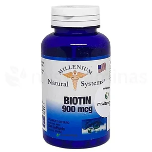 Biotin 900 mcg Millenium Natural Sytems 100 Softgels