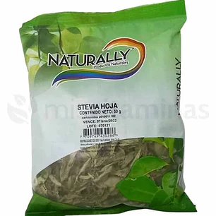 Stevia en Hoja 50 gramos Naturally