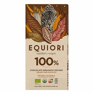 Chocolate Orgánico Oscuro 80 gr Equiori