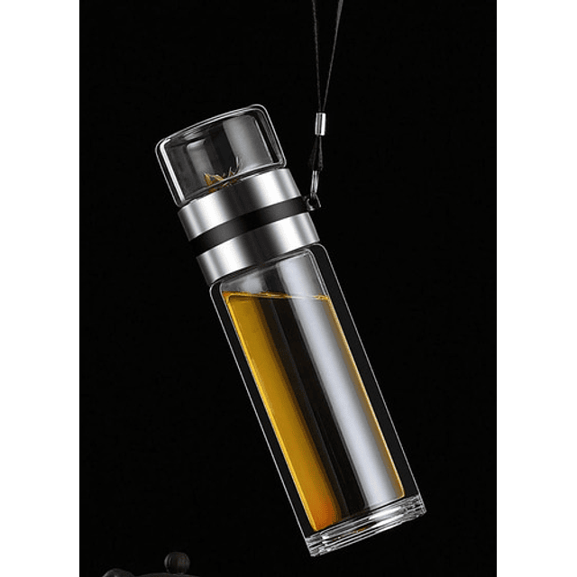 Pack Infusor Vidrio Doble Camara Con Filtro De Acero Inox.