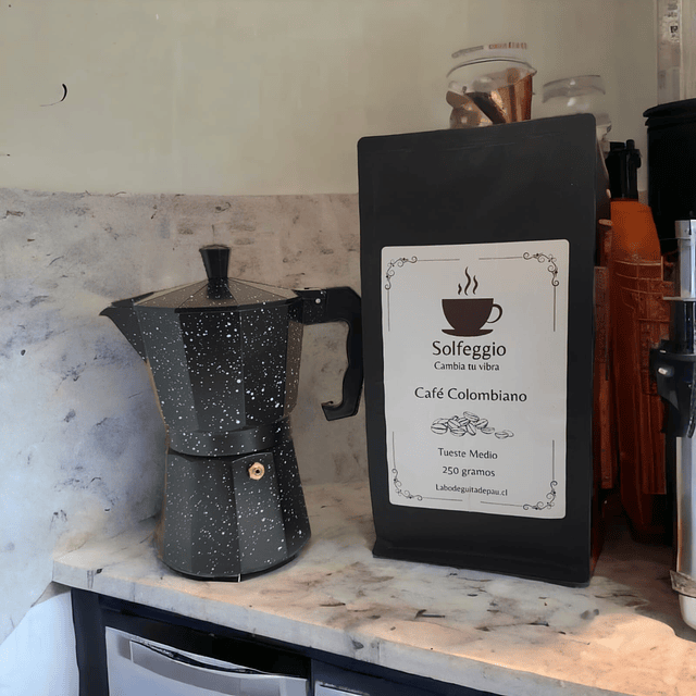 Cafetera Italiana + Cafe 250 gramos