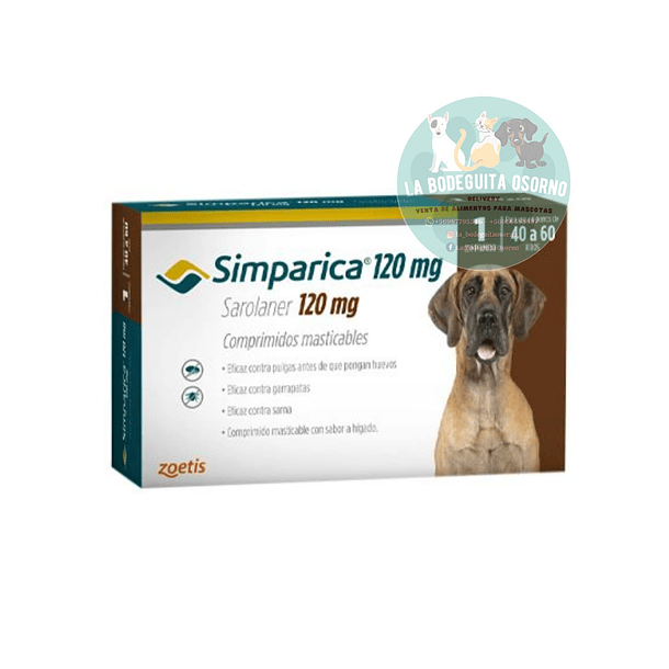 Simparica 40,1 - 60 kg (Antiparasitario Externo) 1