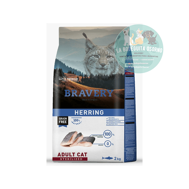 Bravery Gato Adulto Sabor Herring 1